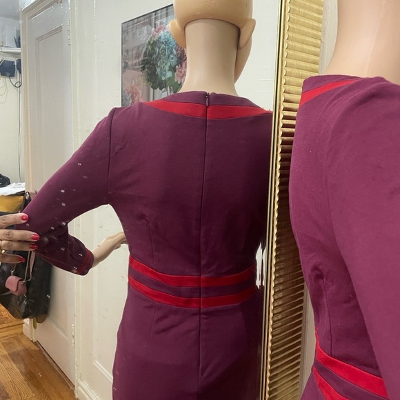 Boden Deep Red Long Sleeve Dress - Picture 8 of 13